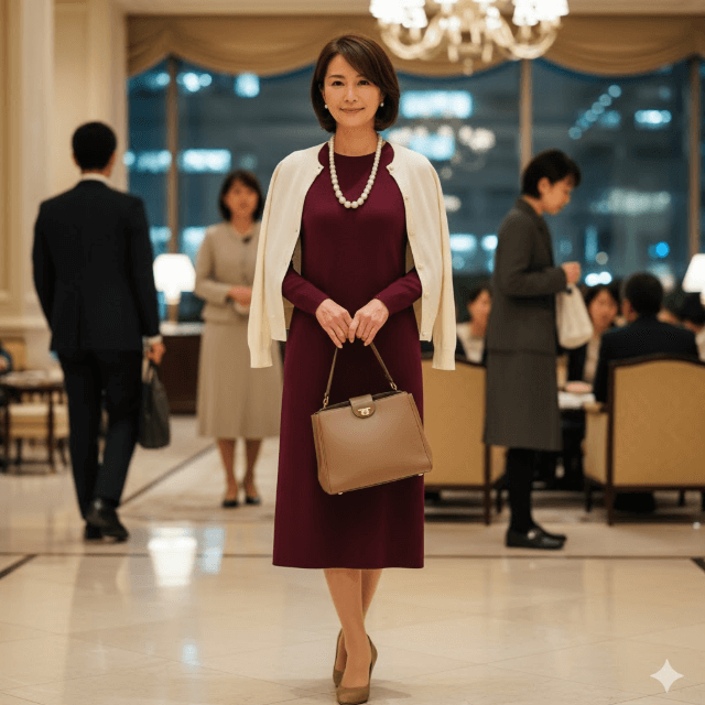 ホテルディナー女性服装 40代の洗練されたスタイル