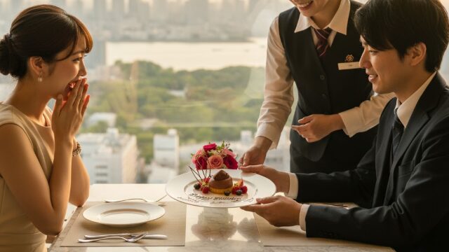 コンラッド東京アフタヌーンティー 記念日に嬉しい誕生日プレート