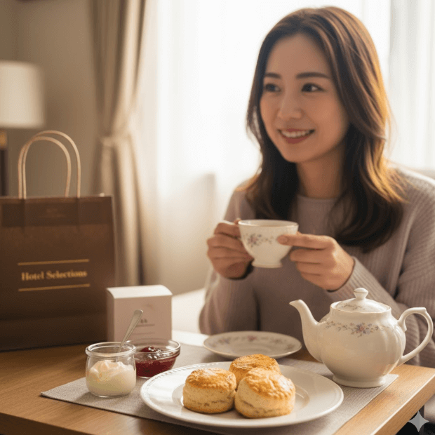 椿山荘アフタヌーンティー 持ち帰りスコーンも人気