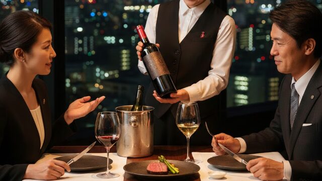 新横浜プリンスホテル鉄板焼き 料理の味を引き立てるソムリエ厳選ワイン