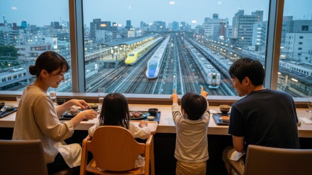 新横浜プリンスホテル鉄板焼き 子供連れでも安心な設備とトレインビュー